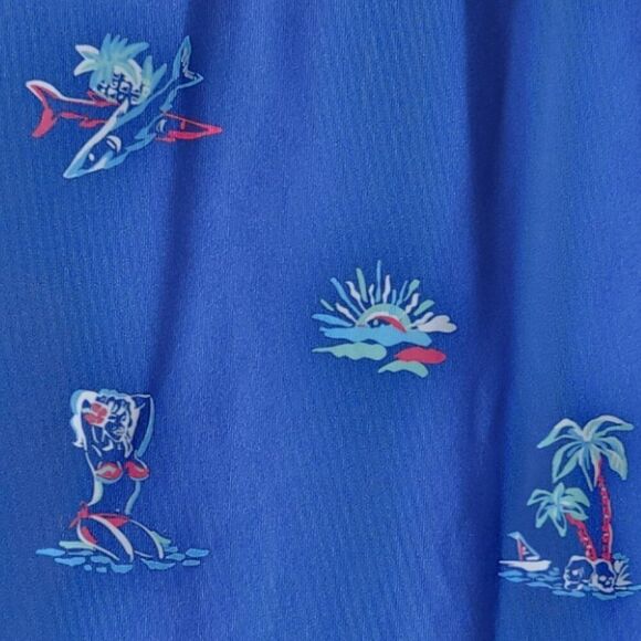 SCALES Men's XL Golf Polo UPF 50+ | Clubhouse Performance Hula Surf & Slay NWT - Picture 7 of 13